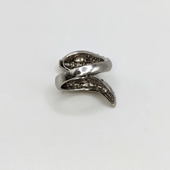 Snake Bypass Design Sterling Silver Ring - Picture 7 of 11